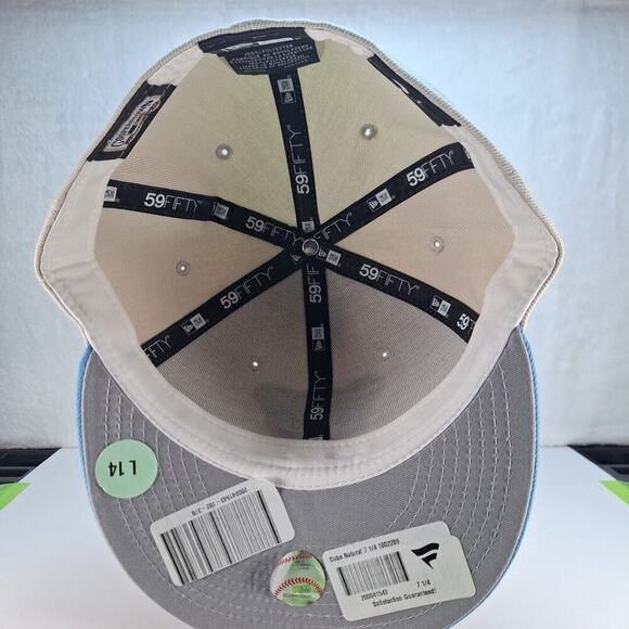 New Era 59Fifty Chicago Cubs Fitted Hat Cap 7 1/4 BEACHFRONT MLB - Picture 6 of 7